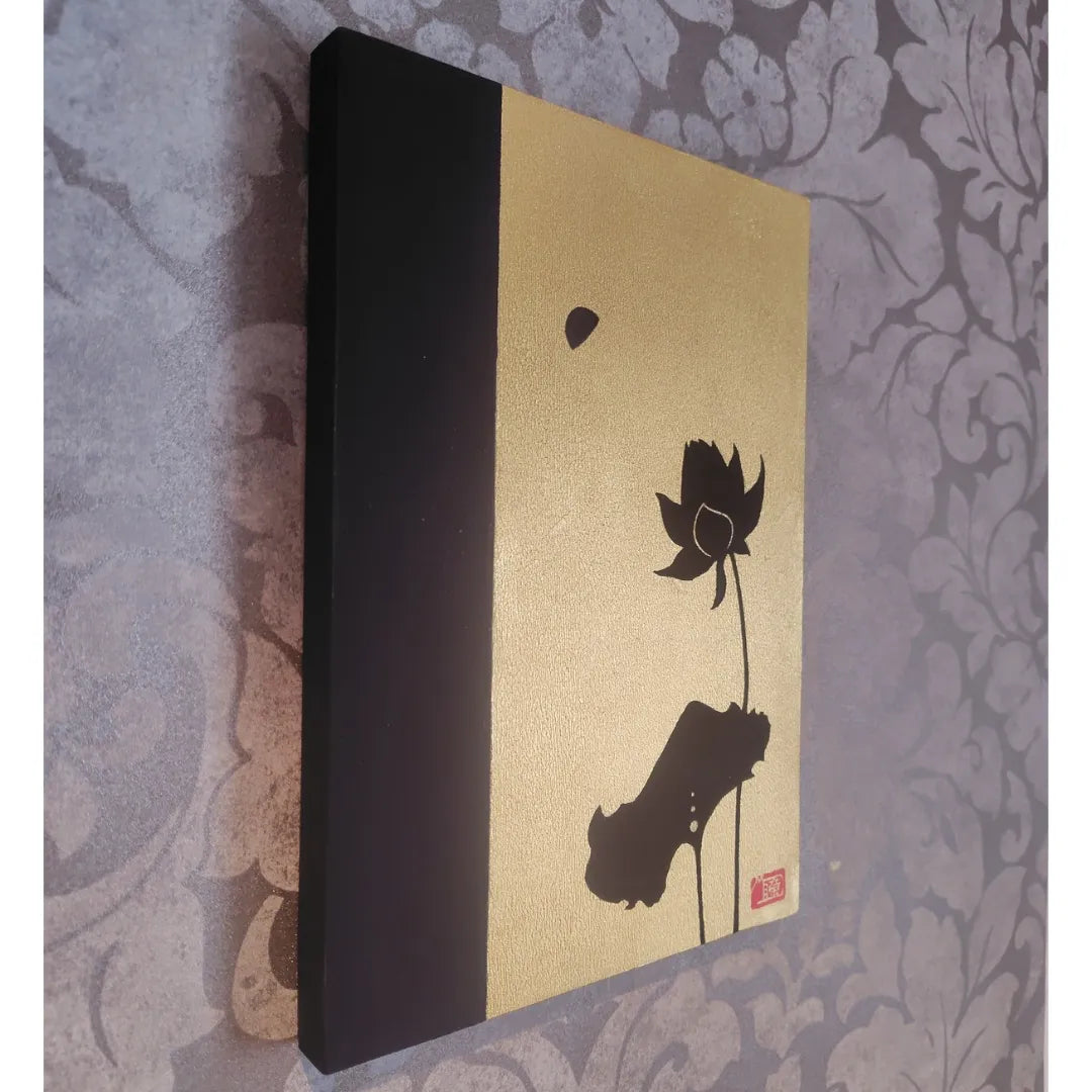 “あちらのこちら-蓮下弦-金に黒”